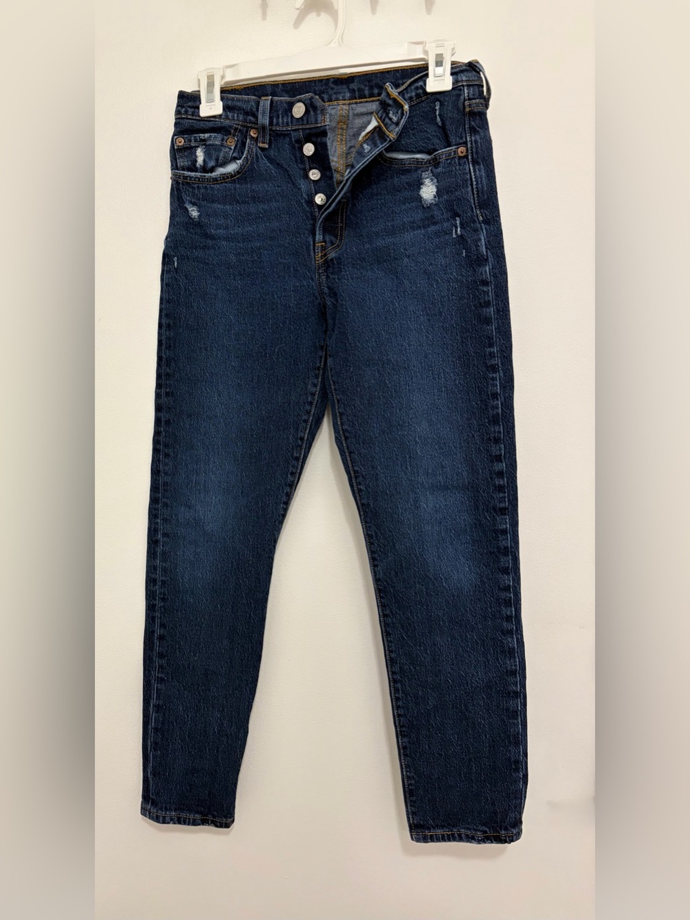 Levi's Dark Blue High-Rise Women's Jeans - Button Fly